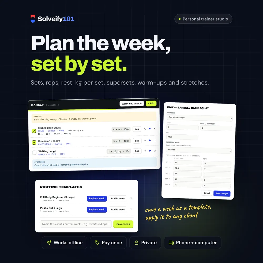 CoachDeck 101: Plan every client's week.