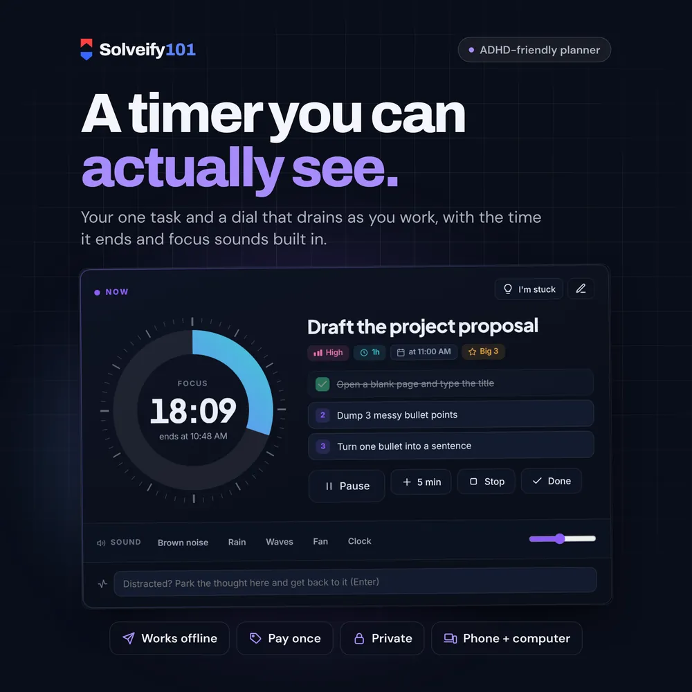 Focus 101: A timer you can actually see.