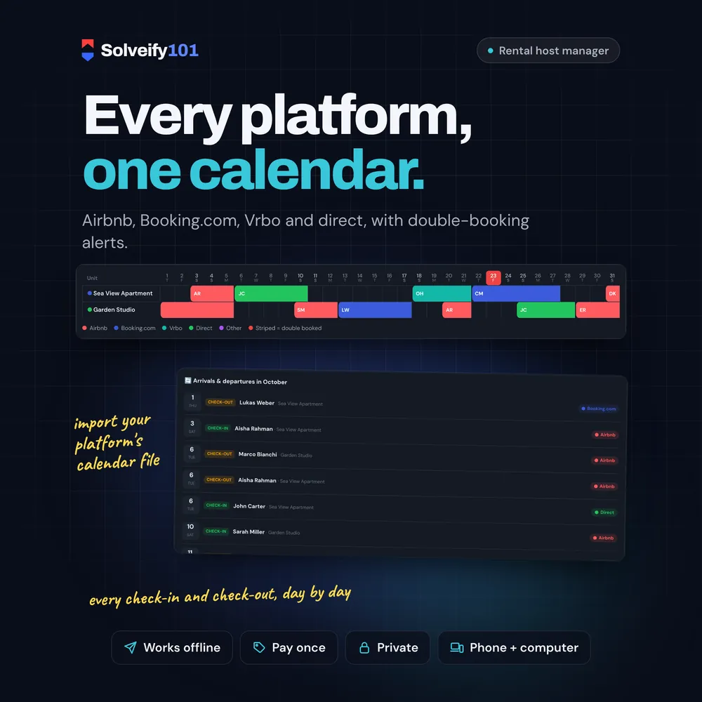 Host 101: Every platform on one calendar.