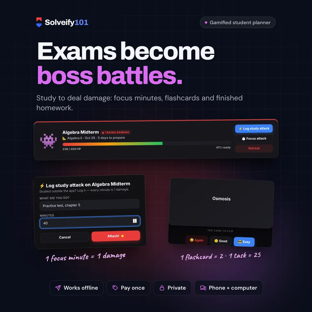 Student 101: Exams become boss battles.